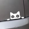 Pegatinas reflectantes para ventanilla de coche, pegatinas personalizadas con tallado creativo para coche, gato mirón, gato sorpresa, gatito de dibujos animados