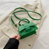 Mini bolso cuadrado pequeño, estilo coreano 2024, nuevo bolso de empalme estampado a la moda, bolso bandolera de hombro personalizado para mujer.