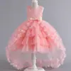 Vestido de Princesa sin Mangas con Tutú de Malla para Niñas de Amazon Vestido para Dama de Honor Boda Escenario Florales Europeo y Americano