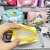 Bolsa de Monedas Brillante de PU de Dibujos Animados Kuromi Cinnamoroll My Melody Cinnamoroll Bolsa de Almacenamiento para Monedas y Auriculares