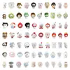 70 Lindos Dibujos Animados Redes Sociales Muñeco Cabeza Auto-Burlón Oso DIY Caja de Almacenamiento Creativa Taza Pegatina Decorativa para Computadora