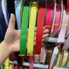 Impresión de logo Cinta de Impresión Color Sólido Cinta de Enredadera Navideña Tridimensional Flores de Regalo de Gama Alta Cinta de Poliéster Bronceado