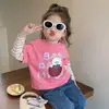 Soporta Personalización~ Camiseta Falsa de Dos Piezas para Niñas, Conjunto de Primavera y Otoño, Camiseta Básica Estilo Coreano para Niños, Bonito Top de Manga Larga para Bebés Niñas