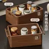 Cesta de Almacenamiento de Madera Maciza para Juego de Té de Escritorio Chino, Sala de Estar, Mesa de Café, Bocadillos de Té, Llaves, Artículos Varios, Tijeras, Frutas Secas