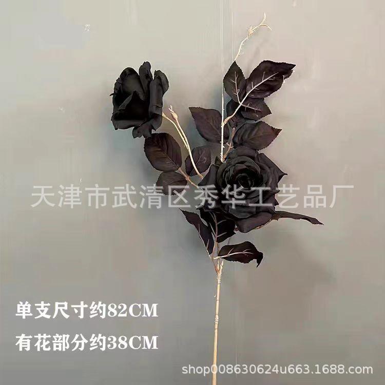 2头玫瑰黑色_副本
