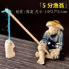 Roca artificial para acuario, adornos bonsái, figura decorativa de pescador de cerámica, piedra absorbente, paisajismo para acuario, micro paisaje