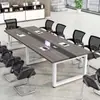 Mesa de conferência, mesa longa, mesa de escritório simples e moderna, conjunto de mesa e cadeira para sala de conferências, mesas longas grandes e pequenas, bancada de trabalho