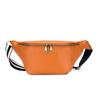 Bolso cruzado de moda de cuero genuino, riñonera de gran capacidad, piel de vaca de primera capa, bolso de pecho simple, bolso de hombro casual para mujer