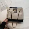 Bolso Tejido de Paja para Mujer 2026 Nueva Moda Hebilla de Cierre Gran Capacidad Versátil Bolso Cruzado Tejido Bolso de Mano Trendy de Verano