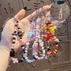 Cadena de Teléfono de Aleación con Cuentas Hecha a Mano Creativa de Oso DIY Colgante de Gama Alta Llavero de Bolso Adorno de Muñeca