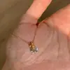 Collar de lujo ligero de cintura pequeña sin color de acero de titanio para mujer, accesorios de diseño de alta gama de nicho de celebridades de Internet de verano, colgante de cadena de clavícula