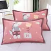 Funda de almohada de algodón puro con botones a presión, una sola pieza, adecuada para almohadas de jardín de infancia y de estudiante, 35* Algodón de gasa para niños