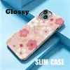Capa Rosa Flor de Cerejeira Popular da Shopee para iPhone 17, Alto Valor Estético para Meninas, Capa Protetora com Película para Apple 18Pm