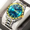 Reloj para Hombre Calendario Chino e Inglés Caja de Diamante Luminoso Resistente al Agua Moda Comercio Exterior Sencillo en stock Reloj de Cuarzo Correa Sólida