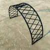 Cabeceça de Porta Curva de Villa Externa Suporte de Flores Decorativo Arco de Varanda Suporte de Flores de Ferro Forjado Treliça para Roseiras Trepadeiras de Jardim
