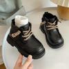 2025 Nuevas Botas Individuales Estilo Británico para Niñas Otoño e Invierno Botas para Niños Botas Cortas de Moda con Cremallera Lateral para Niños Botas Individuales Modernas