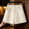 Pantalones de Lana de Tres Cuartos para Mujer Otoño/Invierno Cintura Alta Holgados Pierna Ancha Pantalones de Lana Bootcut Estilo Nuevo 2026 Ropa Exterior Capa Base Pantalones Casuales