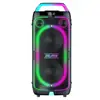 Alto-falantes Bluetooth Coloridos de Luz Dupla de 8 polegadas, Venda Quente Transfronteiriça, Alto-falantes Subwoofer Portáteis para Festas de Karaokê ao Ar Livre