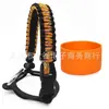 Alça de Corda Paracord para Garrafa de Água em Estoque Transfronteiriça, Manga Portátil para Copo Espacial, Alça de Transporte de Copo com Manga de Base de Silicone para Garrafa de Água Portátil ao Ar Livre
