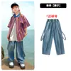 Ropa de Moda Infantil Hip-Hop Ropa de Moda Genial Atractiva para Niños Hip-Hop Conjunto de Camisa y Jeans Estilo Británico para Niñas Espectáculo Callejero