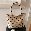 Bolso de Lunares Transfronterizo para Mujer, Nuevo Estilo Coreano 2026 Bolso de Mano de Gran Capacidad, Bolso de Hombro Versátil de Moda Bolso Tote