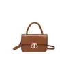 Bolsa Quadrada Pequena de Mão Xadrez Popular Deste Ano Bolsa Feminina 2025 Inverno Nova Moda Bolsa de Ombro com Fecho Bolsa Transversal para o Dia a Dia