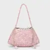 Bolso de Hombro Cruzado Tejido de PU Estilo Coreano para Mujer, Temporada Primavera y Verano, Moderno y Popular, Versátil