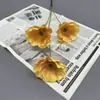 Amapola Artificial Transfronteriza Ramo de un Solo Tallo Flores Falsas Arreglo Floral para Pasillo de Boda Materiales Florales Decoración Floral Flores de Plástico