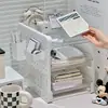Prateleira de Armazenamento para Mesa Painel Perfurado Removível Mesa Estudante Escritório em Casa Estante Organizador de Armazenamento Armazenamento de Material de Escritório