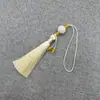 Xiangfei 8B-7 Loto Tallado Doble Borla Colgante Borla Traje Antiguo Dinastía Han Solapa Prensada Escalón Prohibido Estilo Antiguo Ropa con Espalda de Nube Accesorios