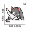 Jiu Shao Lindo Gato de Dibujos Animados Bordado Parches de Tela Accesorios de Ropa Parches de Animales Insignia de Bordado a Computadora Pegatinas de Bordado para Bebé