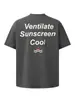 Camiseta Casual Versátil Nanxia Estilo Americano Tecido Confortável Respirável Simples Manga Curta Estampa de Letras Caimento Solto
