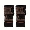 Rodillera de Iones de Cobre Deportes Correr Fitness Transpirable Coderera Anti-esguince Tobillera Rodillera Antideslizante de Silicona Coderera Presurizada