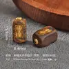 Plata 925 Chapada en Oro Cuentas Barril de Madera de Águila Natural Cuentas Espaciadoras Parche Cuentas Sueltas Accesorios para Joyería Hecha a Mano DIY Pulsera Accesorios de Juego Cultural