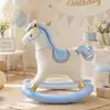 Estilo INS Globo de Papel de Aluminio Caballo Mecedora Dibujos Animados Niño Niña Decoración Escena Primer Cumpleaños Accesorios para Fotos