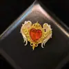Broche de Espada Full Diamond Brillante de Trabajo Pesado Lujo Ligero para Mujer Nicho de Gama Alta Único Hermoso Pin Accesorios para Abrigo Chaqueta