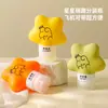 Botellas Reutilizables en Forma de Estrella para Viaje para Cosméticos, Almacenamiento de Silicona para Gel de Ducha y Champú, Almacenamiento Portátil para Viaje