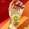Colgante Flor de Oveja de la Suerte en Oro Puro, Adorno de Pieza de Oro 999 en Oro Puro, Llavero de la Oveja del Zodiaco, Decoración Colgante para Coche, Regalo para Inauguración de Negocio