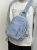 Bolsa de Peito Simples Estilo Coreano Ins Verde Musgo Claro para Ciclismo e Viagem, Bolsa Transversal Leve, Mochila Multifuncional Resistente à Água