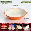 Lanches Shaxian Arroz Plano com Carne Branca e Laranja Duas Cores Louças de Melamina Tigela de Arroz Prato para Saltear Macarrão Misto Comida Cozida Lenta Tigela de Macarrão Tigela de Sopa Anti-Queda