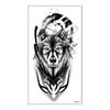 Novo pequeno braço inteiro tatuagem adesivo meio braço lobo cabeça caveira cor impermeável proteção ambiental tatuagem adesivo cross-border set tattoo