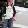 Conjunto de Camiseta de Manga Larga para Niñas para Primavera y Otoño 2026 Nuevo Estilo Ropa de Otoño para Niñas Grandes Pantalones Casuales a Cuadros Modernos