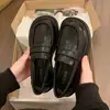 Zapatos de Cuero Retro Estilo Británico de Suela Gruesa para Mujer, Nuevos Mocasines Versátiles Primavera y Otoño 2026, Zapatos de Vestir Estilo Universitario