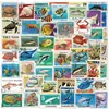 50 Piezas de Sellos de Vida Marina, Pegatinas Creativas de Graffiti para Mascotas, Decoración DIY para Fundas de Teléfono, Diarios de Computadora y Pegatinas de Material