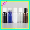 Botella de aceite esencial de 30 ml color té, botella de limpiador facial, botella de loción, botella rellenable de 30 ML con tapa de bomba, botella de champú