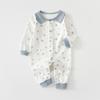 Ropa de Bebé Recién Nacido Primavera y Otoño Algodón Puro Categoría a Mameluco de Manga Larga Ropa de Otoño para Bebé Niña Lindo Princesa Dulce Harem