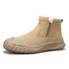 Botas de Nieve para Hombre, Forradas de Polar y Engrosadas para el Invierno, Zapatos Casuales para Hombre, Botines Nuevos de Caña Alta Corta, Zapatos de Algodón con Suela Gruesa para Exteriores