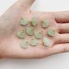 Acessórios para Joias DIY Flor de Lótus Jade Hetian Natural Imitação Flor de Lótus Esculpida Trevo de Quatro Folhas Pulseira Colar Pingente Pequeno Pingente