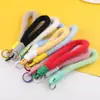Estilo Ins Cuerda de Muñeca Corta Colorida de Felpa Correa para Teléfono Móvil Correa para Bolso Hecha a Mano DIY Accesorios de Material para Joyería