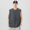 Chaleco de Color Puro de Peso Pesado 260g Camiseta sin Mangas de Cuello Redondo para Hombre Holgada y Versátil Casual a la Moda Camiseta Básica Verano Nuevo Estilo